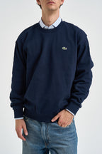 Felpa uomo a girocollo blu navy SH8868 166 LACOSTE 