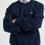Felpa uomo a girocollo blu navy SH8868 166 LACOSTE 