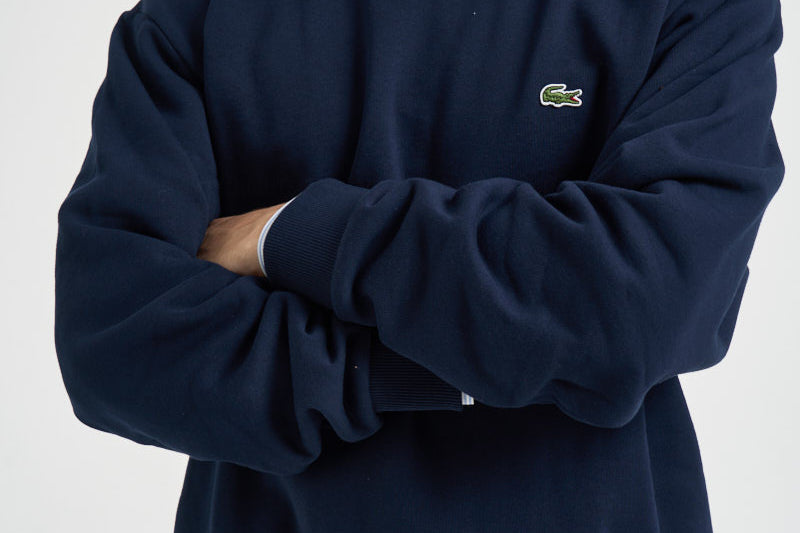 Felpa uomo a girocollo blu navy SH8868 166 LACOSTE 