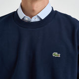 Felpa uomo a girocollo blu navy SH8868 166 LACOSTE 