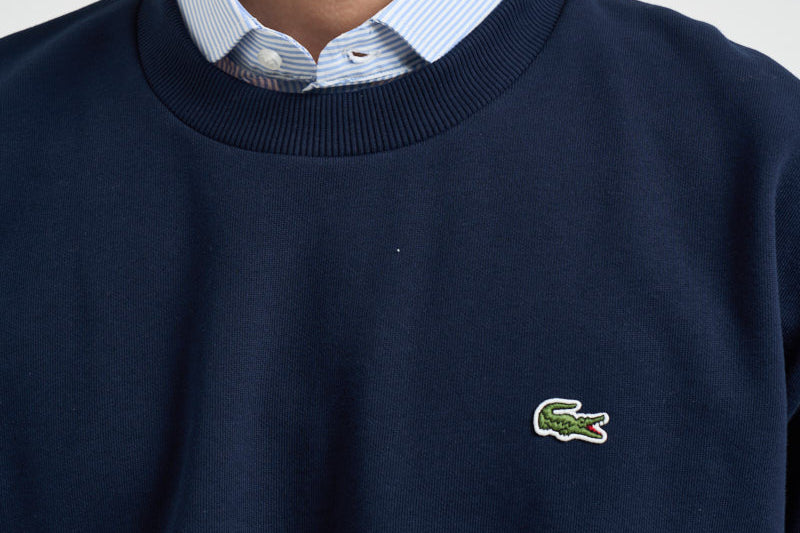 Felpa uomo a girocollo blu navy SH8868 166 LACOSTE 