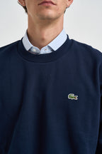 Felpa uomo a girocollo blu navy SH8868 166 LACOSTE 