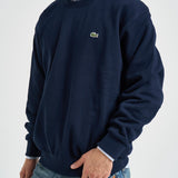 Felpa uomo a girocollo blu navy SH8868 166 LACOSTE 