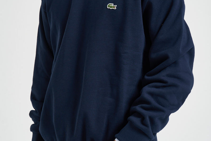 Felpa uomo a girocollo blu navy SH8868 166 LACOSTE 