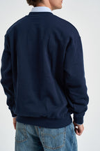 Felpa uomo a girocollo blu navy SH8868 166 LACOSTE 