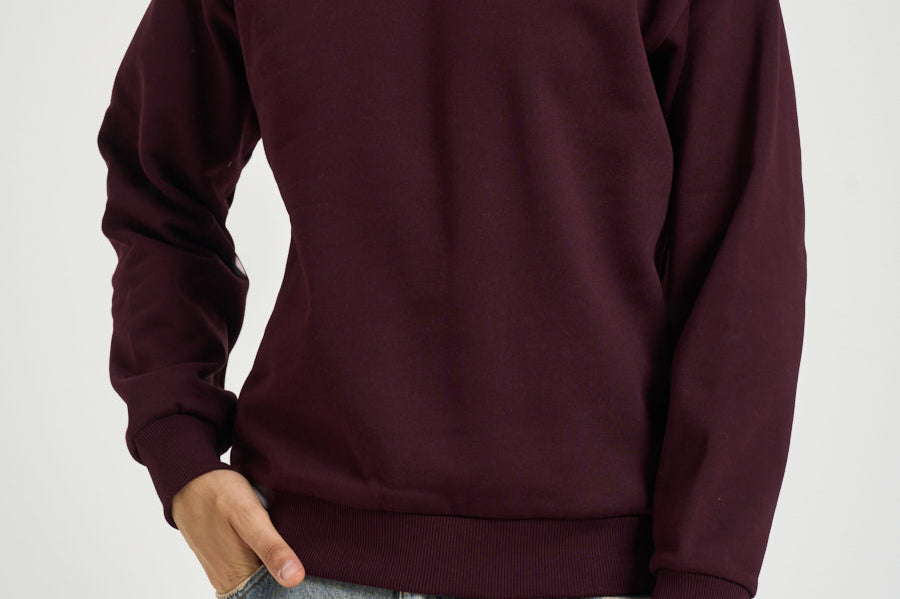 Felpa uomo a girocollo bordeaux SH8868 3KE LACOSTE 