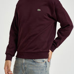 Felpa uomo a girocollo bordeaux SH8868 3KE LACOSTE 