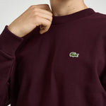Felpa uomo a girocollo bordeaux SH8868 3KE LACOSTE 