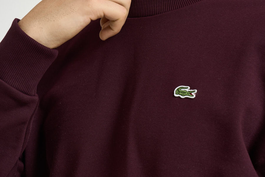 Felpa uomo a girocollo bordeaux SH8868 3KE LACOSTE 