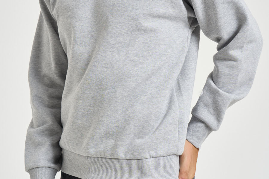 Felpa uomo a girocollo grigio chiaro SH8868 CCA LACOSTE 