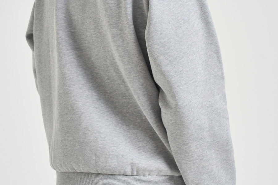 Felpa uomo a girocollo grigio chiaro SH8868 CCA LACOSTE 