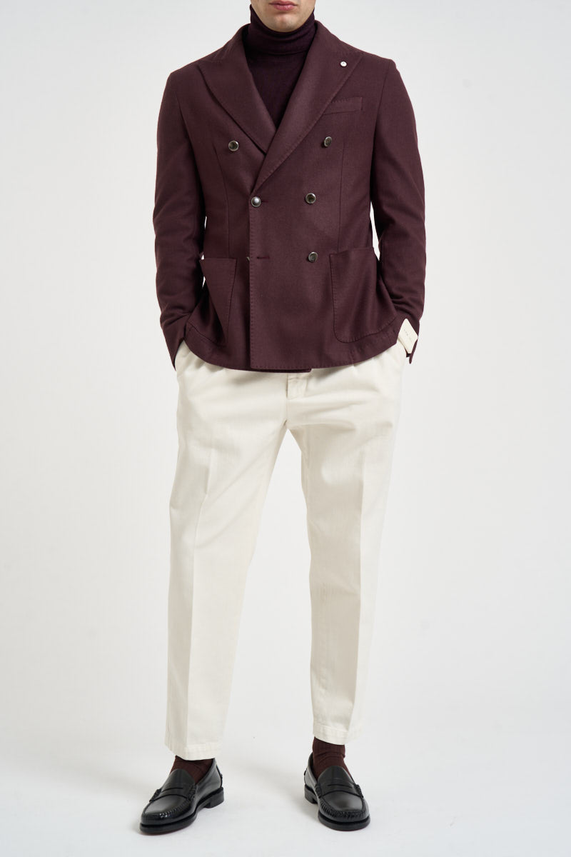 Blazer uomo doppiopetto bordeaux 2885 655305 L.B.M. 