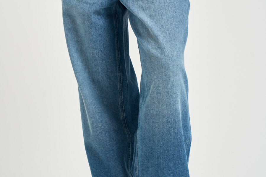 Jeans uomo gamba dritta in denim medio 1001443 MEDIUMINDIGOWASH LES DEUX 