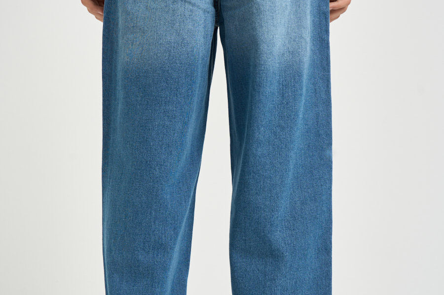 Jeans uomo gamba dritta in denim medio 1001443 MEDIUMINDIGOWASH LES DEUX 