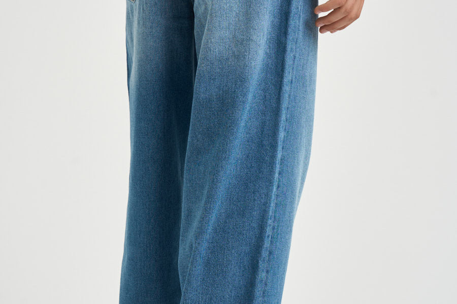 Jeans uomo gamba dritta in denim medio 1001443 MEDIUMINDIGOWASH LES DEUX 