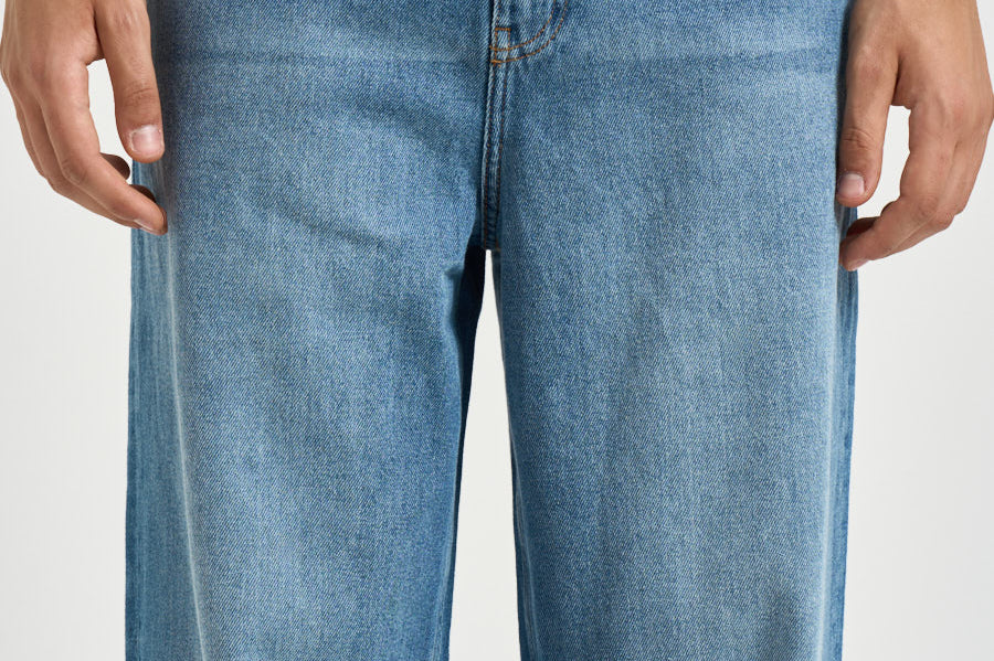 Jeans uomo gamba dritta in denim medio 1001443 MEDIUMINDIGOWASH LES DEUX 