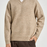 Maglia uomo collo a V sabbia mèlange 1002173 LIGHTSANDMELANGE LES DEUX 