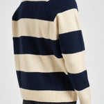 Polo uomo a righe panna e blu 1002189 IVORY LES DEUX 
