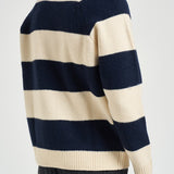 Polo uomo a righe panna e blu 1002189 IVORY LES DEUX 