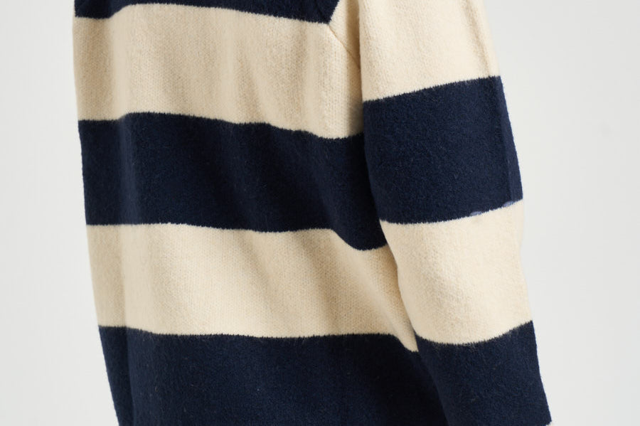 Polo uomo a righe panna e blu 1002189 IVORY LES DEUX 