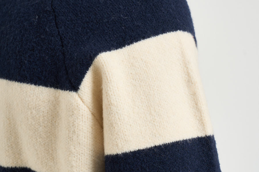 Polo uomo a righe panna e blu 1002189 IVORY LES DEUX 