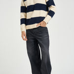 Polo uomo a righe panna e blu 1002189 IVORY LES DEUX 