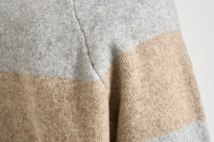 Polo uomo knitted grigia e sabbia 1002189 LIGHTSANDMELANGE LES DEUX 