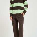 Polo uomo knitted marrone e verde 1002189 MOUNTAINGREYMELANGE LES DEUX 
