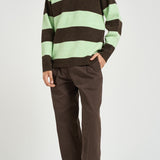 Polo uomo knitted marrone e verde 1002189 MOUNTAINGREYMELANGE LES DEUX 