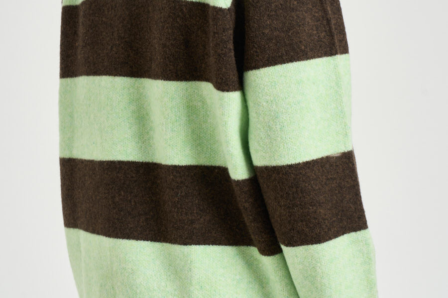 Polo uomo knitted marrone e verde 1002189 MOUNTAINGREYMELANGE LES DEUX 