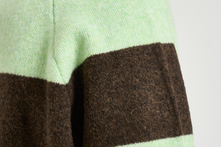 Polo uomo knitted marrone e verde 1002189 MOUNTAINGREYMELANGE LES DEUX 