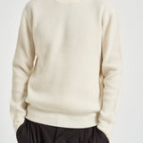 Maglia uomoWool Rib Roundneck Knit panna 1002194 IVORYMELANGE LES DEUX 