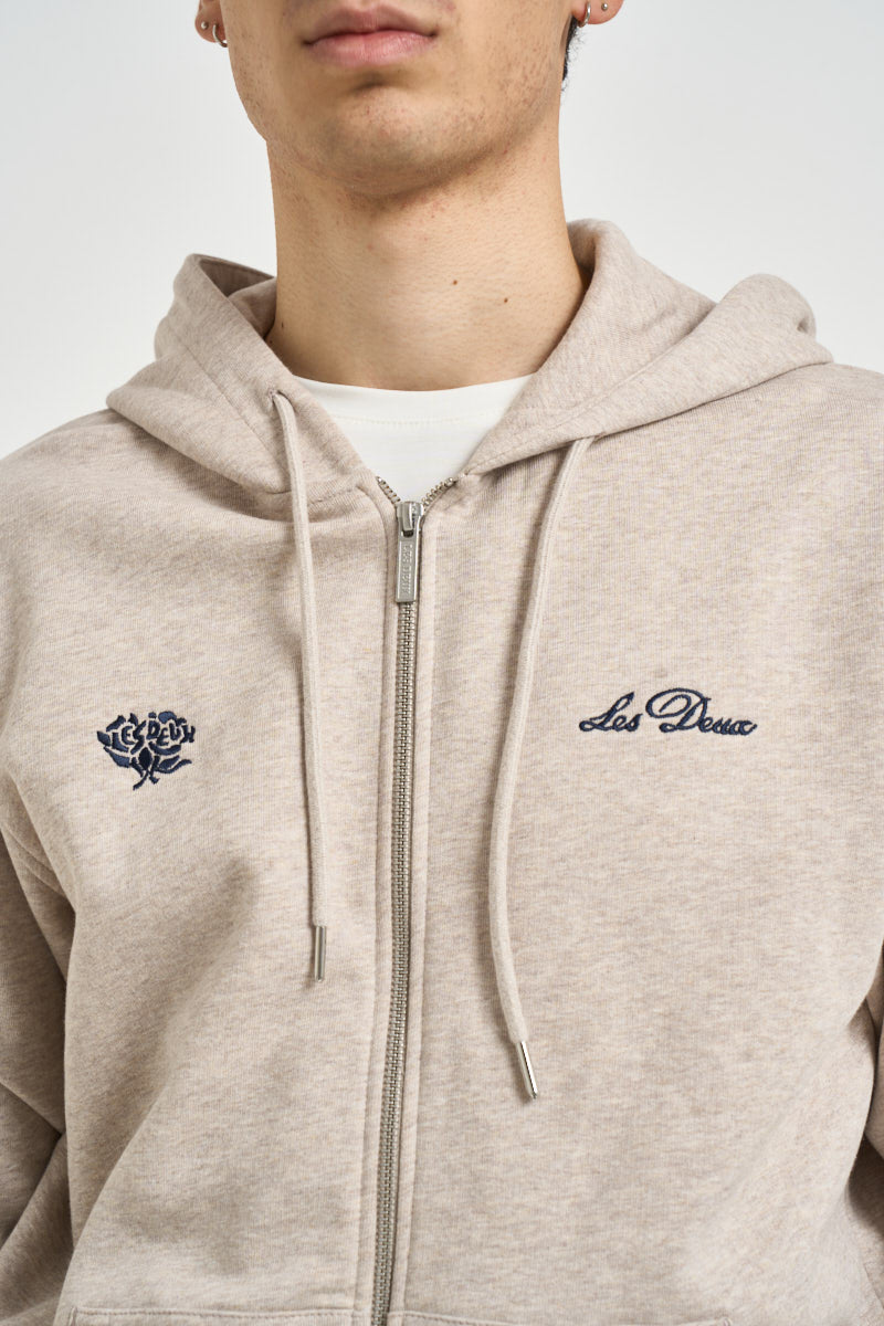 Felpa uomo con cappuccio sabbia 1002326 LIGHTSANDMELANGE LES DEUX 