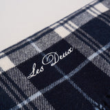 Sciarpa uomo tartan blu e bianca 1002384 DARKNAVY LES DEUX 