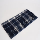 Sciarpa uomo tartan blu e bianca 1002384 DARKNAVY LES DEUX 