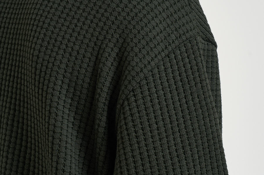 Felpa Waffle Ls Football Jersey verde oliva 1002486 ROSINGREEN LES DEUX 