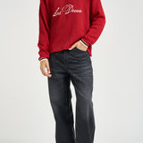 Felpa Waffle Ls Football Jersey rossa 1002486 SAMBA LES DEUX 