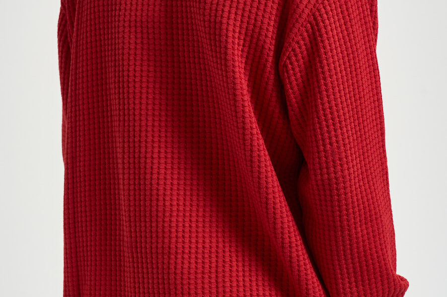 Felpa Waffle Ls Football Jersey rossa 1002486 SAMBA LES DEUX 