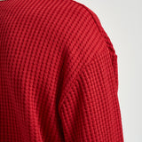 Felpa Waffle Ls Football Jersey rossa 1002486 SAMBA LES DEUX 