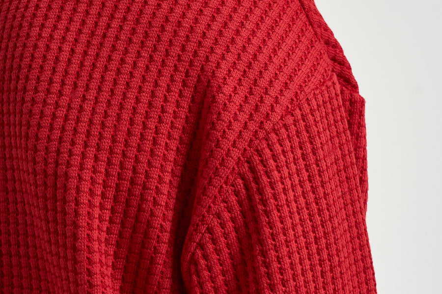 Felpa Waffle Ls Football Jersey rossa 1002486 SAMBA LES DEUX 