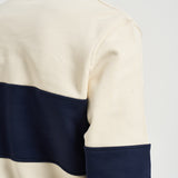 Felpa uomo rugby mezza zip panna e blu 1002492 IVORY LES DEUX 