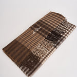 Sciarpa uomo tartan marrone e beige 1002561 MOLEBROWN LES DEUX 