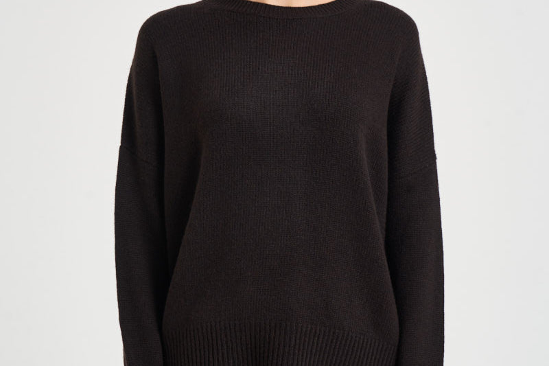 Maglia donna Mila in cashmere moro 201726 DARKOAK LISA YANG 