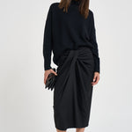 Maglia donna Heidi a collo alto nera 202113 BLACK LISA YANG 