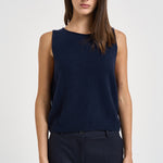 Gilet donna Devine in maglia blu notte 2024221 NAVY LISA YANG 