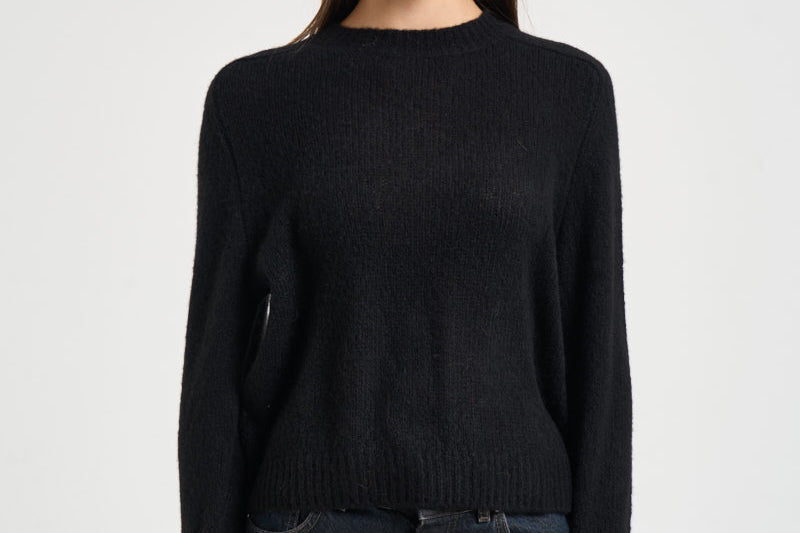 Maglia donna Solene girocollo nera 2026021 BLACK LISA YANG 