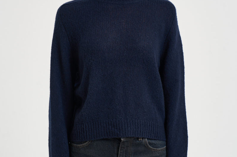 Maglia donna Solene girocollo blu navy 2026021 NAVY LISA YANG 