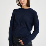Maglia donna Solene girocollo blu navy 2026021 NAVY LISA YANG 