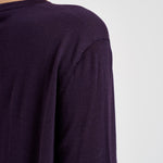 Maglia donna over spacchetti laterali viola F6A06 J21 LIVIANA CONTI 