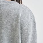 Maglia donna con bordo asimmetrico grigio chiaro F6C58 X47 LIVIANA CONTI 